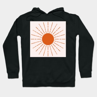 Orange sun - monochromatic pattern for sophisticated vibes Hoodie